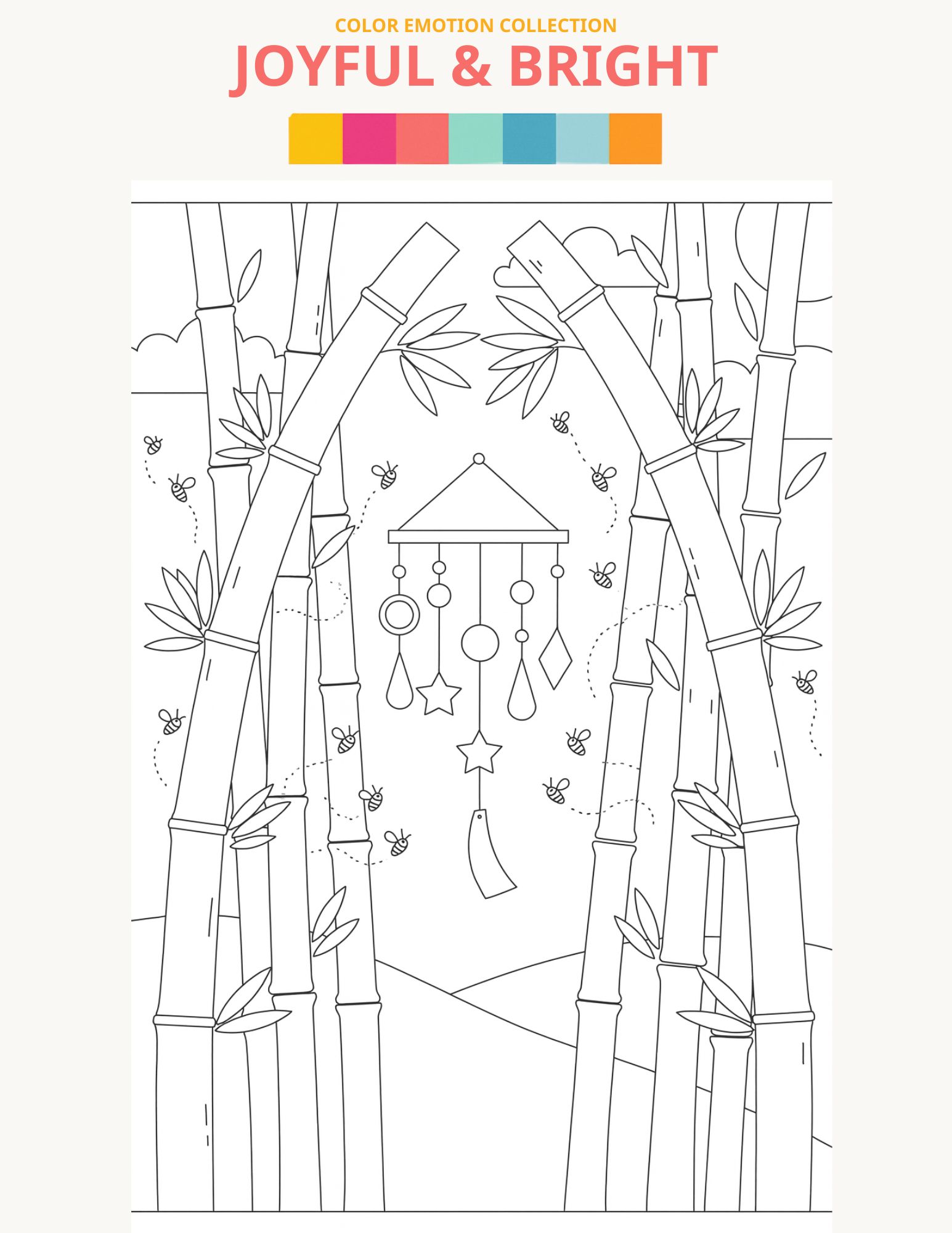 Joyful Bright - Line Art 5