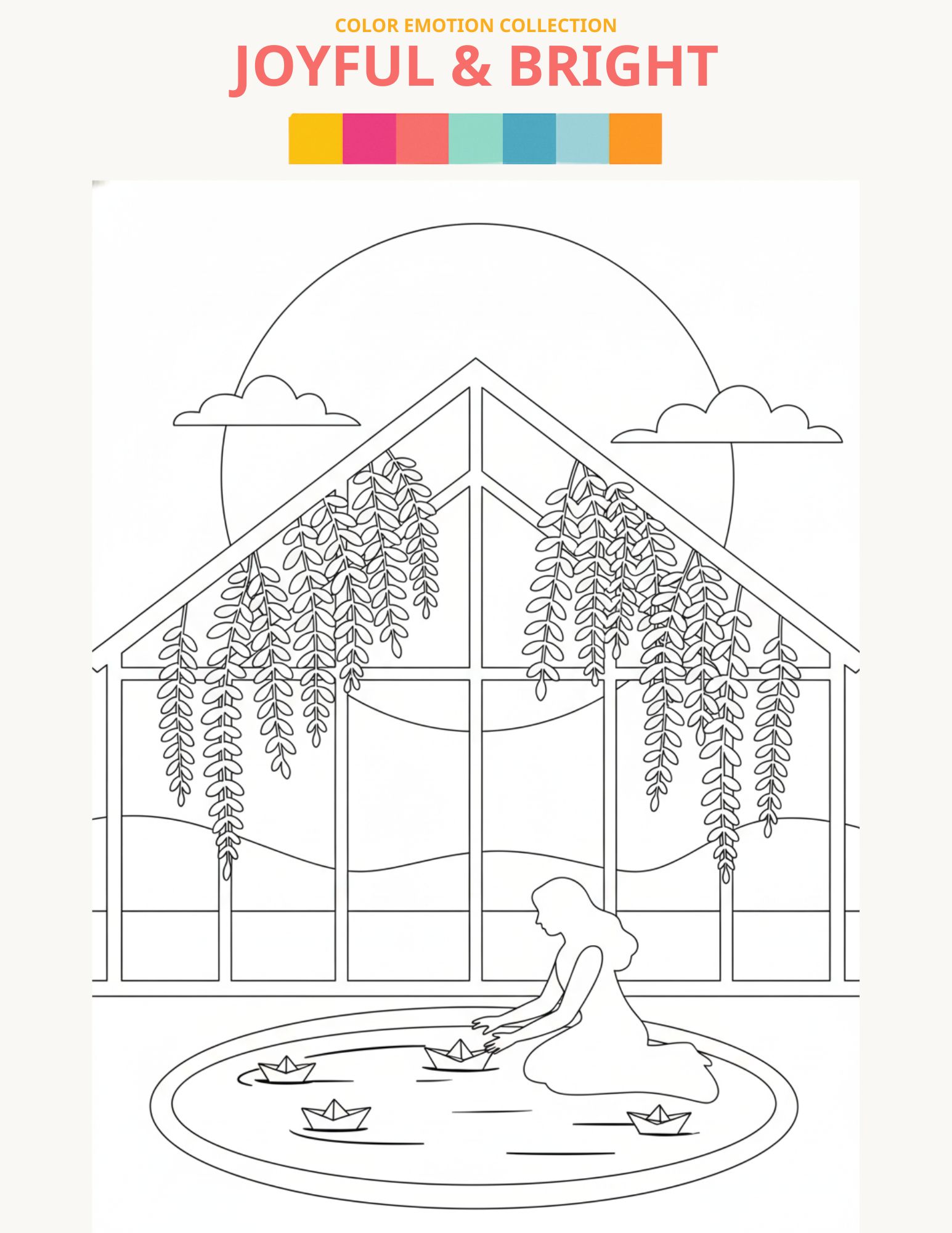 Joyful Bright - Line Art 1