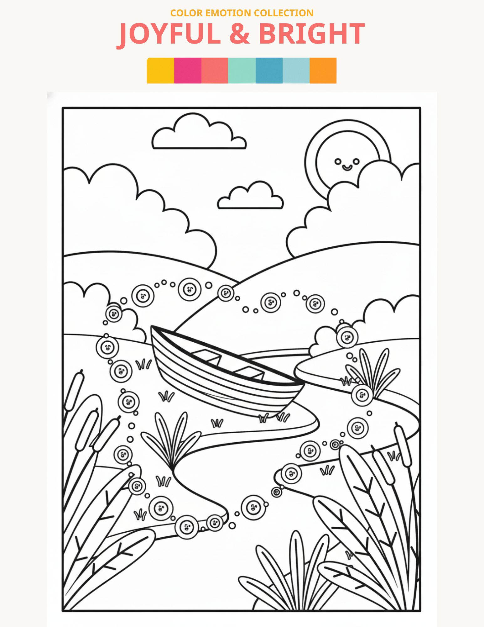 Joyful Bright - Line Art 2